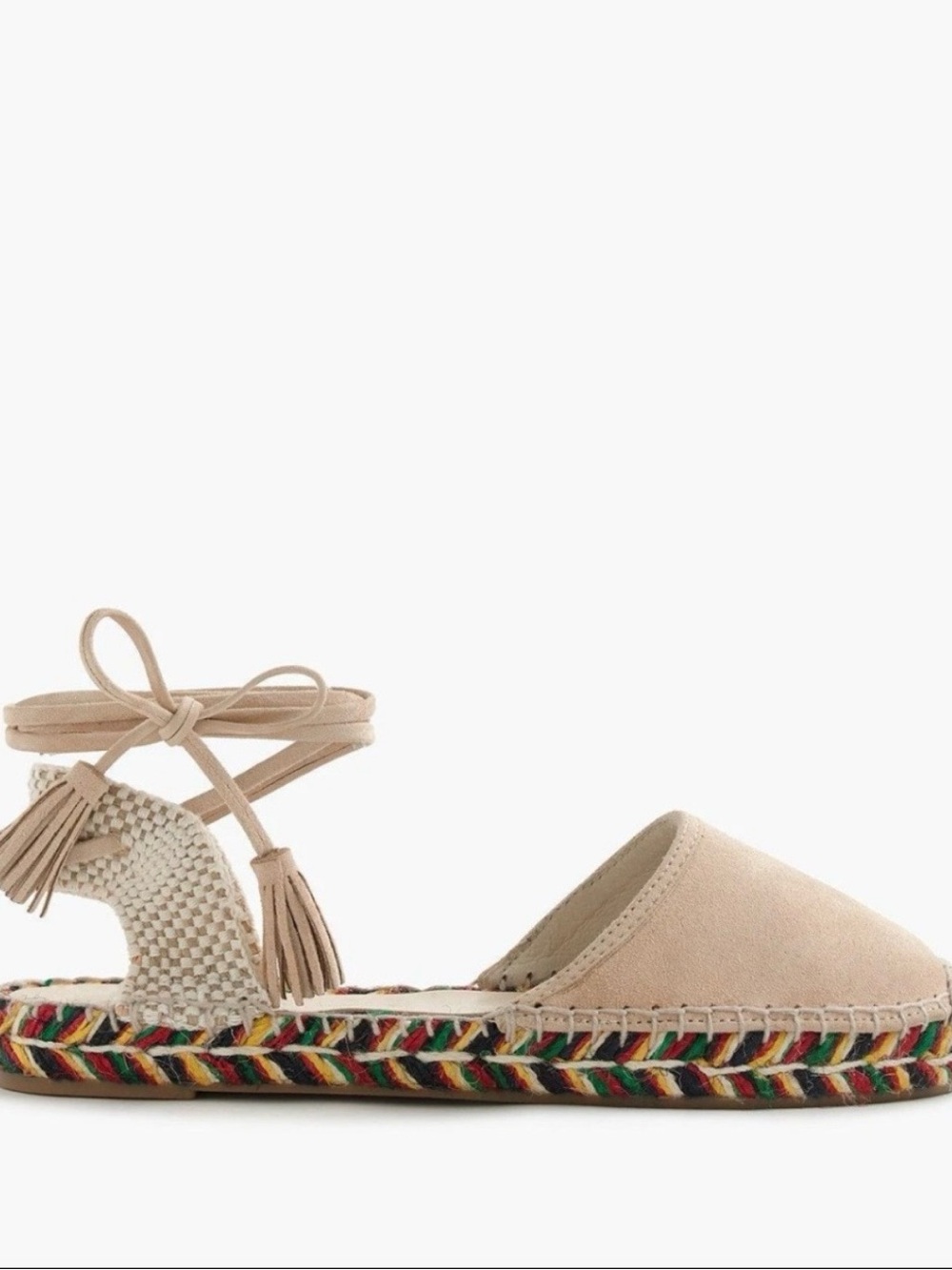 J. Crew Baja Suede Espadrille Ankle-Tie Sandals in Desert Canyon 11 NWT
